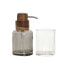 Фото #1 товара Набор для ванной Home ESPRIT Серый Прозрачный Алюминий Стеклянный древесина акации 10 x 7 x 16 cm