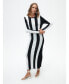 Фото #1 товара Women's Striped Long Dress