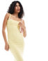 Фото #3 товара ASOS DESIGN strappy maxi dress with contrast picot trim in yellow