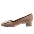 Фото #4 товара Trotters Delse T1852-135 Womens Brown Extra Wide Suede Pumps Heels Shoes 9.5