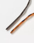 ASOS DESIGN pack of 2 hair comb headband in brown and tort