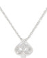 ფოტო #1 პროდუქტის Silver-Tone Cubic Zirconia Spade Mini Pendant Necklace, 16"+ 3" extender