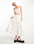 Stradivarius STR lace insert cami top in white co-ord Белый, XL - фото #3