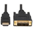 Фото #2 товара Tripp P566-006 HDMI to DVI Adapter Cable (HDMI to DVI-D M/M) - 6 ft. (1.8 m) - 1.83 m - HDMI - DVI-D - Male - Male - Gold