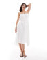 Фото #1 товара Brave Soul strappy midi dress in white