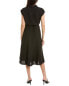 Фото #2 товара Платье Ellen Tracy Drawcord Waist Midi, черное, длина 47 дюймов