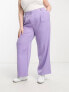 Фото #1 товара Yours tailored wide leg trousers in purple