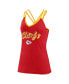 Фото #2 товара Women's Red Kansas City Chiefs Go For It Strappy Crossback Tank Top