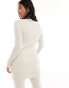 ONLY Petite longline knitted cardigan co-ord in beige