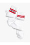 Фото #6 товара Slogan Baskılı Soket Çorap