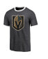 Men's Threads Heathered Black Vegas Golden Knights Ringer Contrast Tri-Blend T-shirt