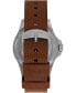 Фото #3 товара Часы и аксессуары Timex Мужские солнечные наручные часы коричневого цвета с кожаным ремешком 41 мм