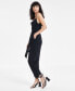 Фото #2 товара Women's Belted Cowl Neck Jumpsuit, Created for Macy's