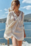Фото #1 товара Короткое платье с контрастной вышивкой ZARA