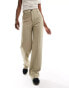 Фото #5 товара Pull&Bear high waisted tailored trousers in dark beige