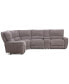 Фото #8 товара Deklyn 129" 5-Pc. Zero Gravity Fabric Sectional with 2 Power Recliners & 1 Console, Created for Macy's