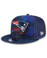 Фото #5 товара Men's Navy New England Patriots 2022 Sideline 9FIFTY Ink Dye Snapback Hat