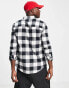 ASOS DESIGN shirt in black and white buffalo check