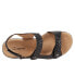 Фото #8 товара Trotters Teresa T2017-001 Womens Black Leather Strap Strap Sandals Shoes 8.5