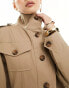 Фото #4 товара River Island cropped trench jacket in beige