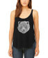 ფოტო #1 პროდუქტის Women's Premium Word Art Flowy Bear Face Tank Top