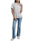 ფოტო #9 პროდუქტის Women's Rolled-Sleeve Button-Up Shirt