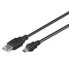 Фото #3 товара Wentronic USB 2.0 Hi-Speed Cable - black - 0.15m - 0.15 m - USB A - Mini-USB B - USB 2.0 - 480 Mbit/s - Black