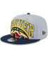 ფოტო #1 პროდუქტის Men's Gray, Navy Denver Nuggets Tip-Off Two-Tone 9FIFTY Snapback Hat