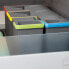 Фото #6 товара Мусорное ведро Emuca Recycle для кухонного ящика 15 л, антрацит-серый, 2 шт