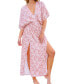 Women's Floral V-Neck Dolman Sleeve Maxi Beach Dress