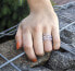 Silver ring with zircons AGG341
