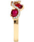 Фото #3 товара Ruby (2-1/2 ct. t.w.) & Diamond (1/5 ct. t.w.) Wavy Ring in 14k Gold