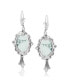 Фото #2 товара Sterling Silver Oval Gemstone Squash Blossom Earrings