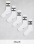 Фото #1 товара ASOS DESIGN 5 pack Disney Mickey & Friends embroidery sock in white