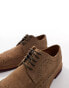 ASOS DESIGN lace up brogue shoes in stone suede