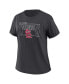 ფოტო #3 პროდუქტის Women's Charcoal St. Louis Cardinals Oversized Boyfriend T-shirt