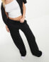 Фото #4 товара Stradivarius wide leg jogger in black