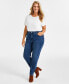 Фото #3 товара Plus Size High-Rise Straight-Leg Jeans, Created for Macy's