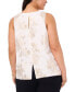 ფოტო #2 პროდუქტის Plus Size Metallic-Print Keyhole-Back Top