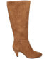 Фото #2 товара Women's Corinne Plus Suede Inside Zip Extra Wide Calf Tall Boots