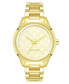 Фото #1 товара Women's Quartz Gold-Tone Alloy Link Bracelet Watch, 34.5mm