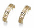 Stylish gold-plated rings with cubic zirconia 23112G