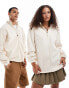 Dickies louisburg polar quarter zip fleece in off white