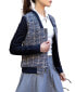 Фото #1 товара Women's Updated Tweed Varsity Jacket with Contrast Sleeve