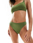 Фото #2 товара New Look wave texture highwaist brief in khaki