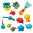 Фото #1 товара игрушка для ванной - INFANTINO - Набор " Большая рыбалка" 17 предметов. Возраст от 0 месяцев