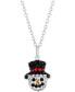 Фото #1 товара Giani Bernini crystal Snowman 18" Pendant Necklace in Sterling Silver, Created for Macy's