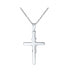 ფოტო #5 პროდუქტის Simple Christian Catholic Religious Jewelry Medium INRI Jesus Crucifix Cross Necklace Pendant For Women Sterling Silver 18" Chain