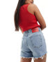 Фото #1 товара HUGO RED denim shorts in light wash