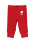 Newborn and Infant Boys and Girls Gray, White, Red Philadelphia Phillies Three-Piece Turn Me Around Bodysuits and Pants Set